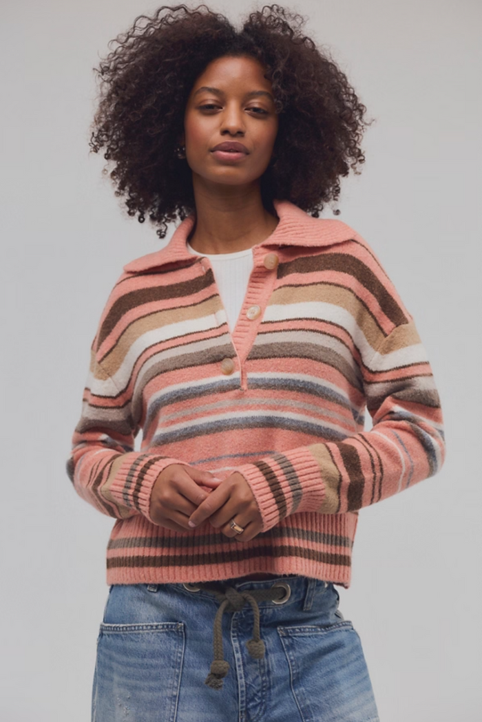 Free People Trading Up Stripe Polo