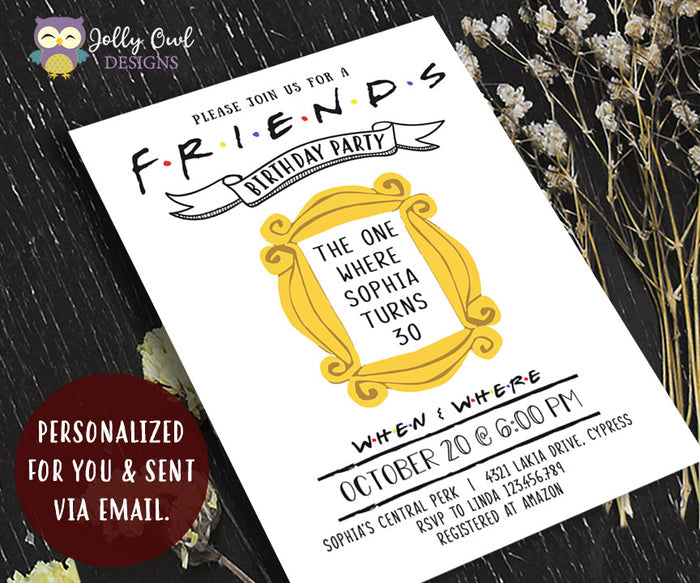 FRIENDS TV Show Party Invitation