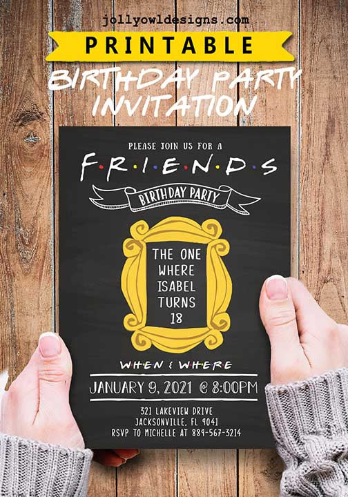 FRIENDS TV Show Party Invitation