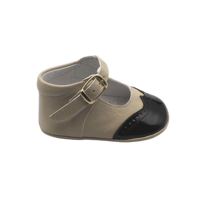 Gabrielle Black/Beige Baby Shoes