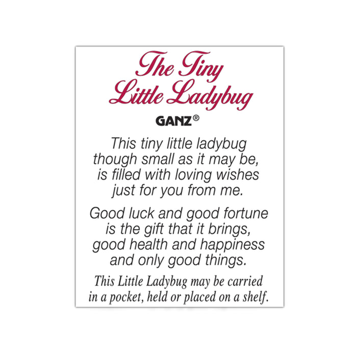 Glass Pocket Charm - Ladybug card