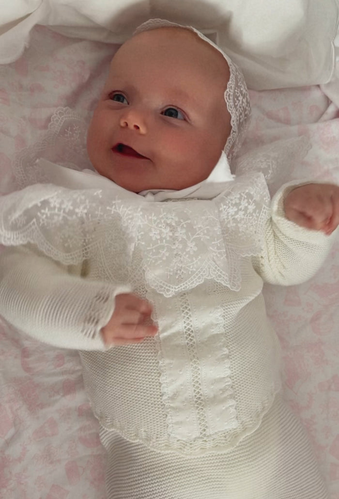 Gloria Luxe White 3-piece Knitted Set