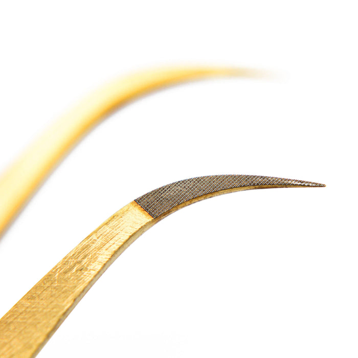 Gold Micro Fiber - MF1 - Ultra Curved Tweezers