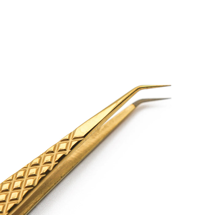 Gold Micro Fiber - MF4 - 45 Degree Volume Tweezers