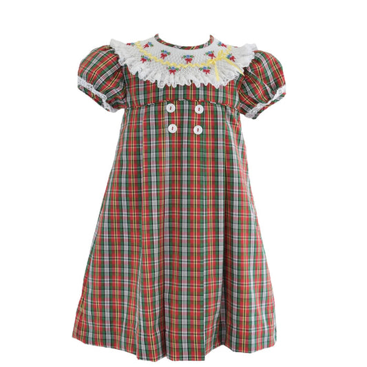 Golden Tartan Girl Dress