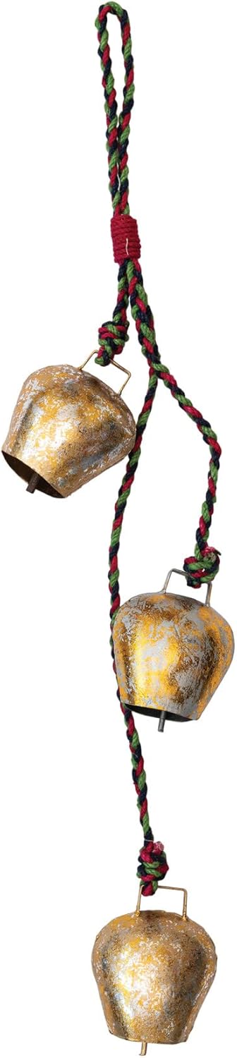 Hanging Metal Bells w/ Braided Rope