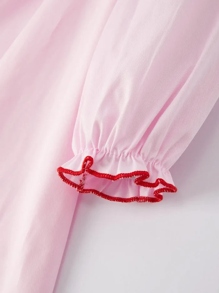 Heart + Bow Embroidered Dress