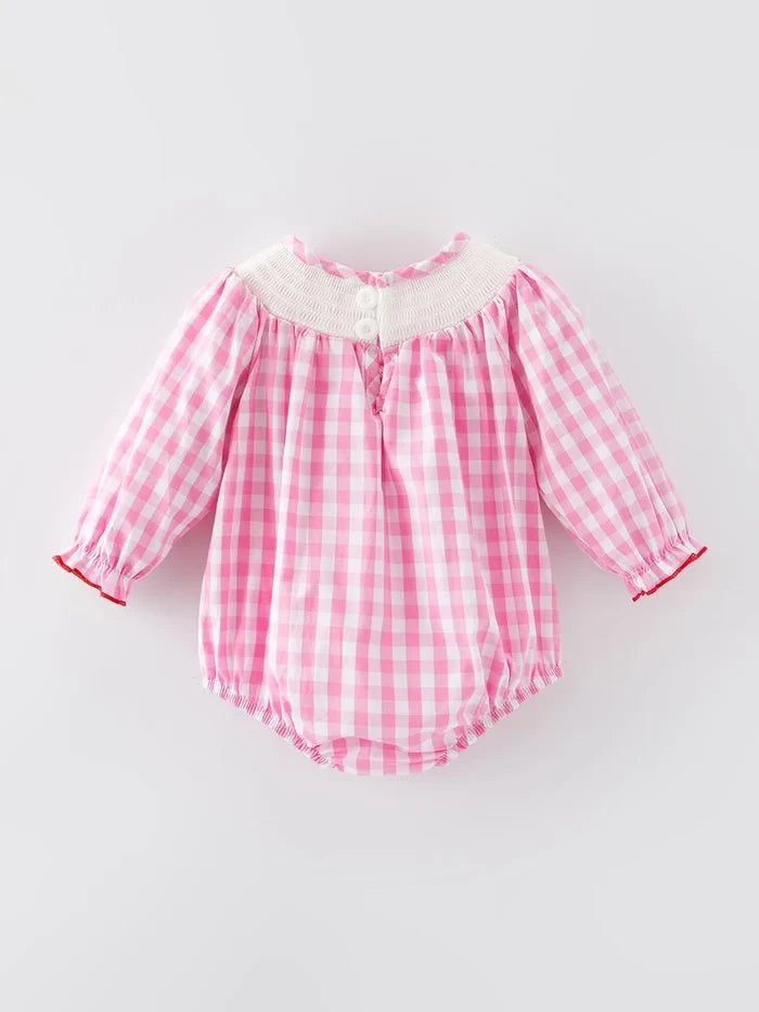 Heart + Bow Embroidered Romper