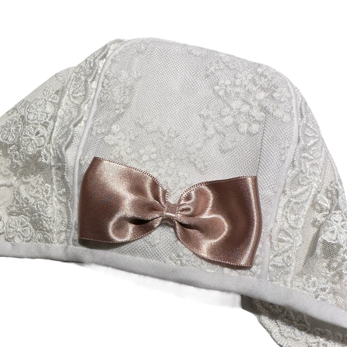 Hedvig White Lace and Dusty Pink Gown