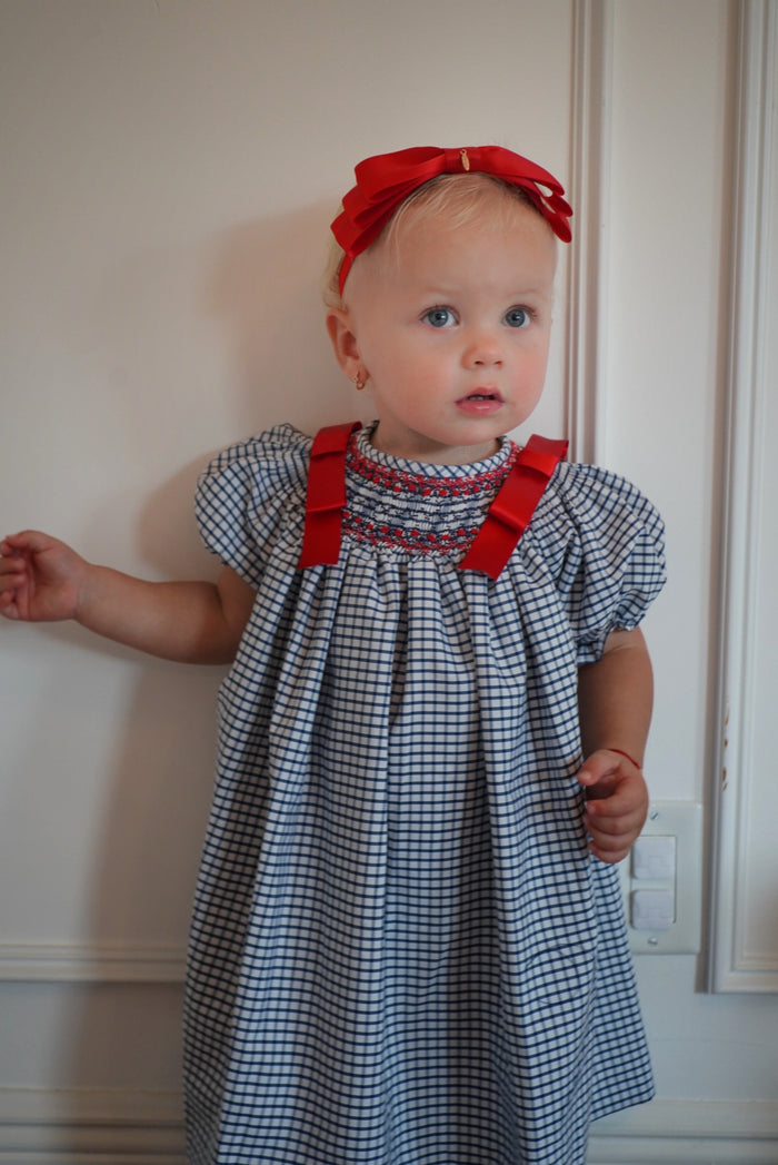 Helen Square Handsmocked Bishop Girl Dress