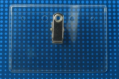 Horizontal Badge Holder with Clip-On - Credit Card Size - 304-T1C, Qty = 100