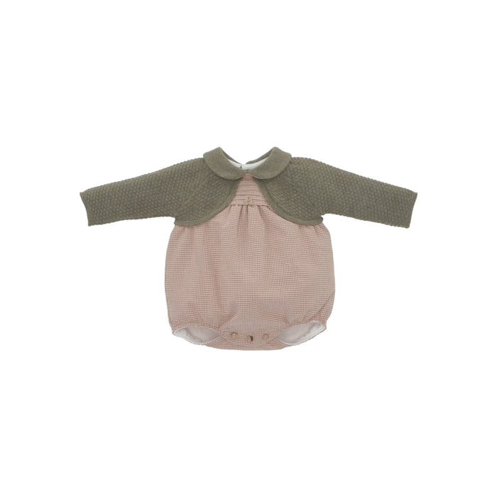 Hudson Army Green Checkered Romper