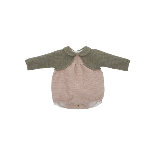Hudson Army Green Checkered Romper