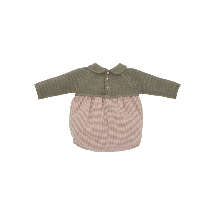 Hudson Army Green Checkered Romper