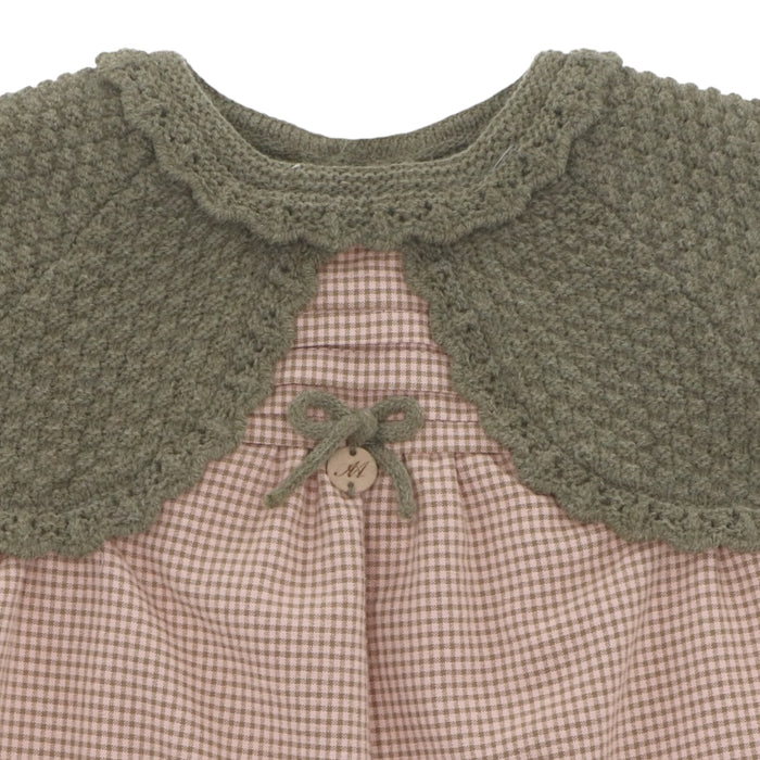 Hudson Army Green Half-Knitted Girl Dress