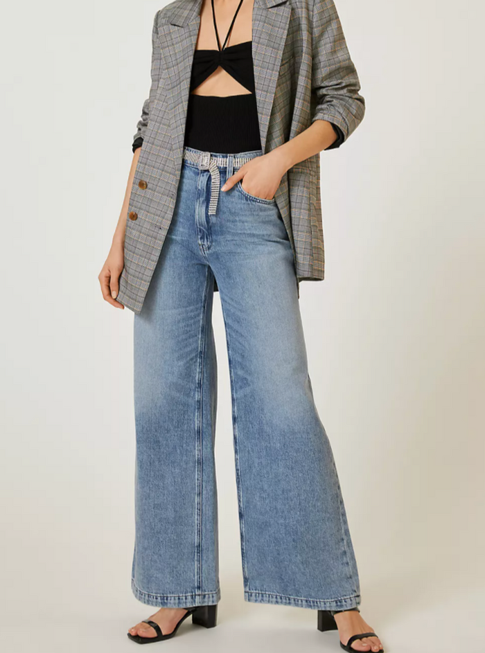 Hudson Jodie High Rise Loose Wide Leg in Young at Heart