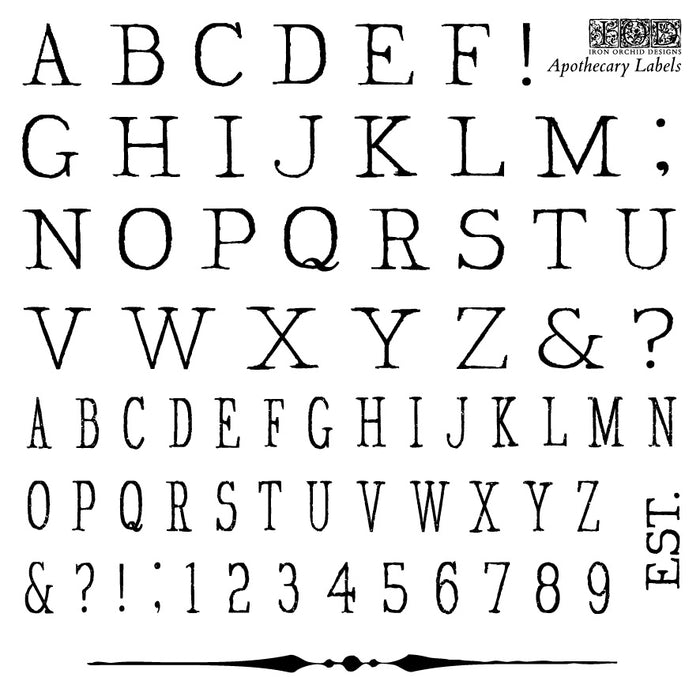 IOD - Apothecary Labels 6 x 6 IOD STAMP