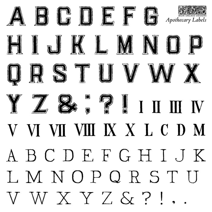 IOD - Apothecary Labels 6 x 6 IOD STAMP