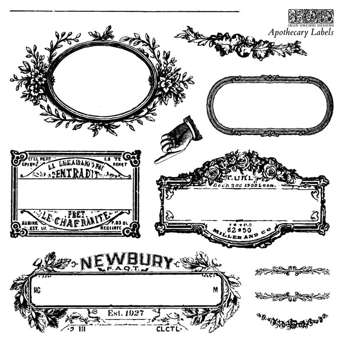 IOD - Apothecary Labels 6 x 6 IOD STAMP