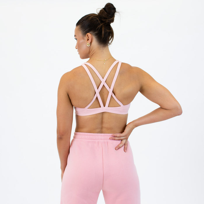 Strawberry Cream Sports Bra - Isla Scoop Neck -2
