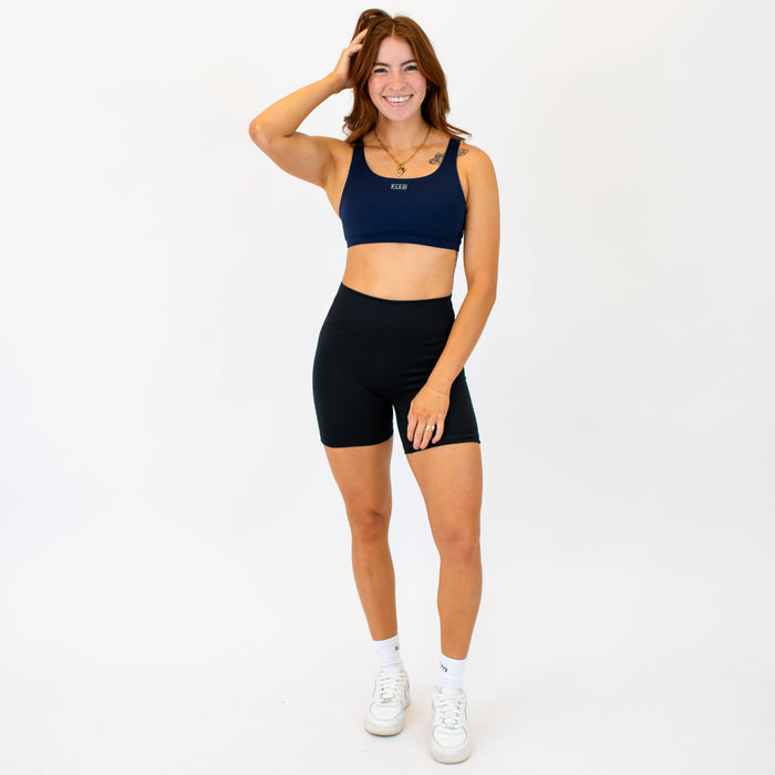 Classic Navy Isla Sports Bra - Medium Support by FLEO - 3