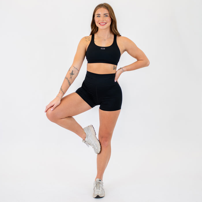 Black Muse Isla Sports Bra - Medium Support by FLEO - 3