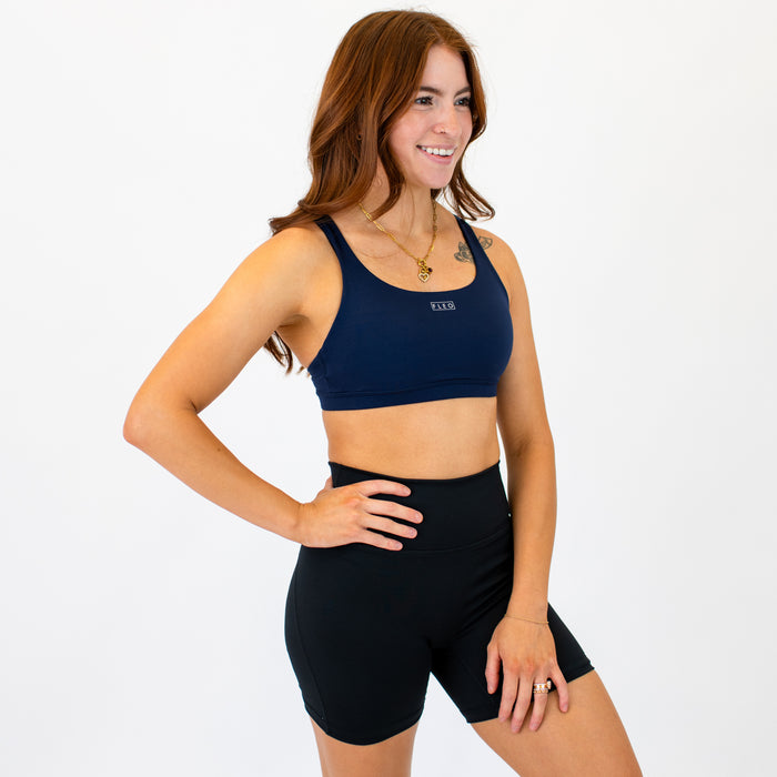Classic Navy Isla Sports Bra - Medium Support by FLEO - 4