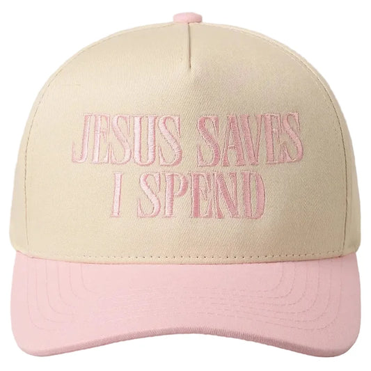 "Jesus Saves I Spend" Trucker Hat
