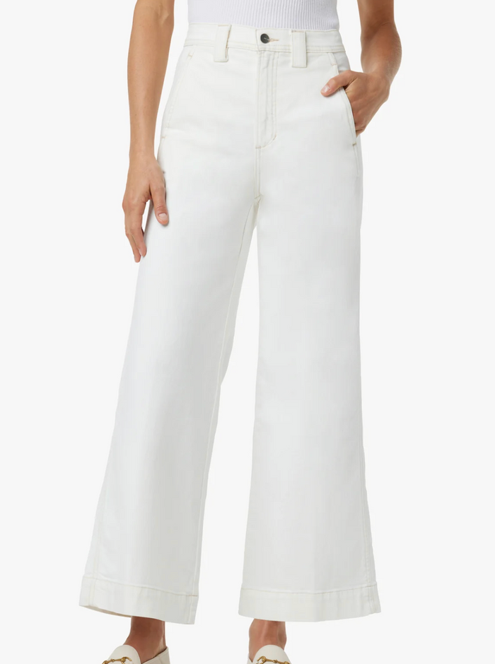 Joe's Jeans The Avery High Rise Wide Leg Ankle in Milk