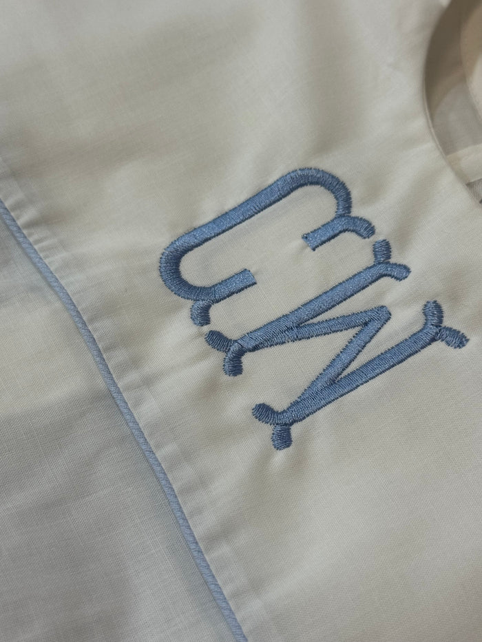 John Boy Embroidered/Monogram 2-Pc Set