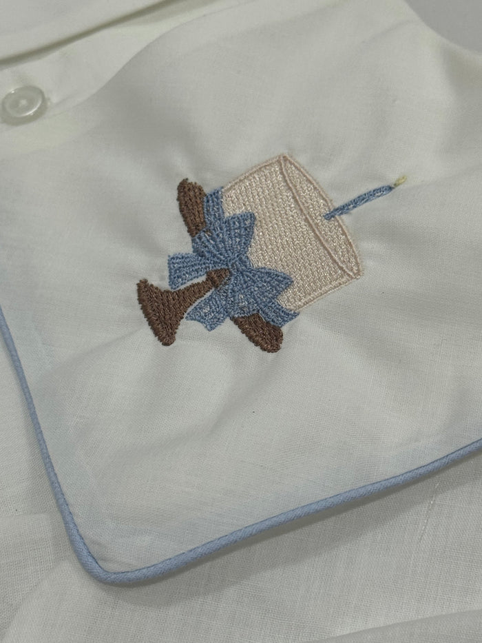 John Boy Embroidered/Monogram 2-Pc Set