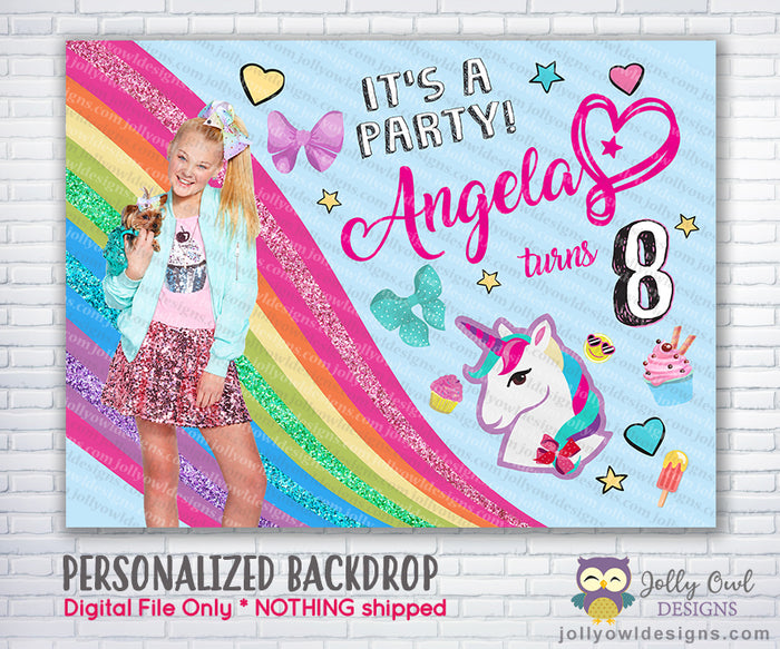 Jojo Siwa Birthday Party Backdrop