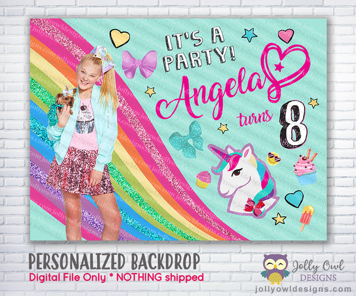 Jojo Siwa Birthday Party Backdrop