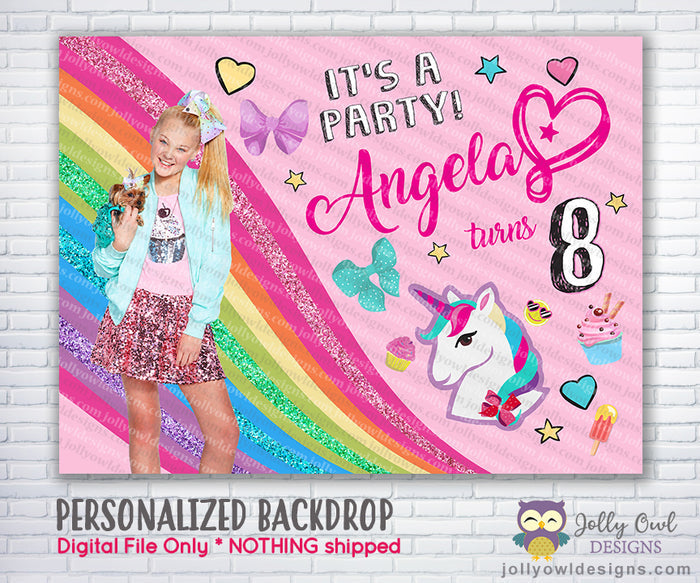 Jojo Siwa Birthday Party Backdrop