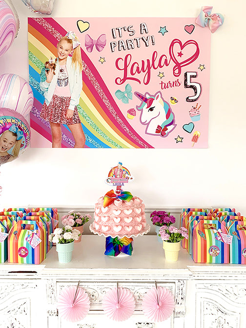 Jojo Siwa Birthday Party Backdrop