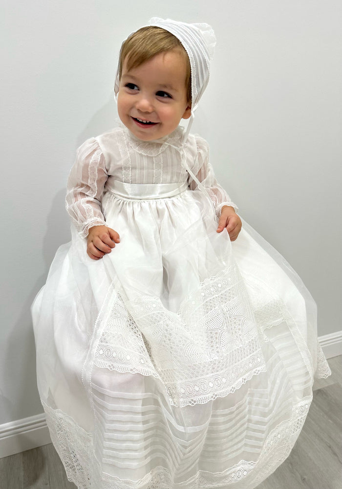 Kaia Off-White Lace 2-piece Gown