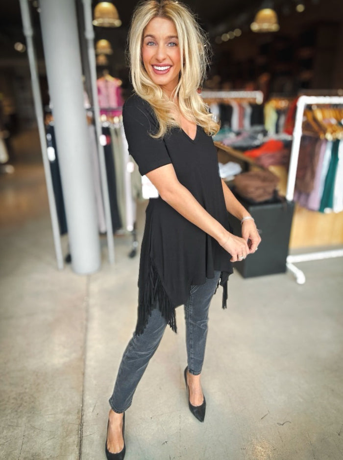Karen Kane Feeling Fringe Top