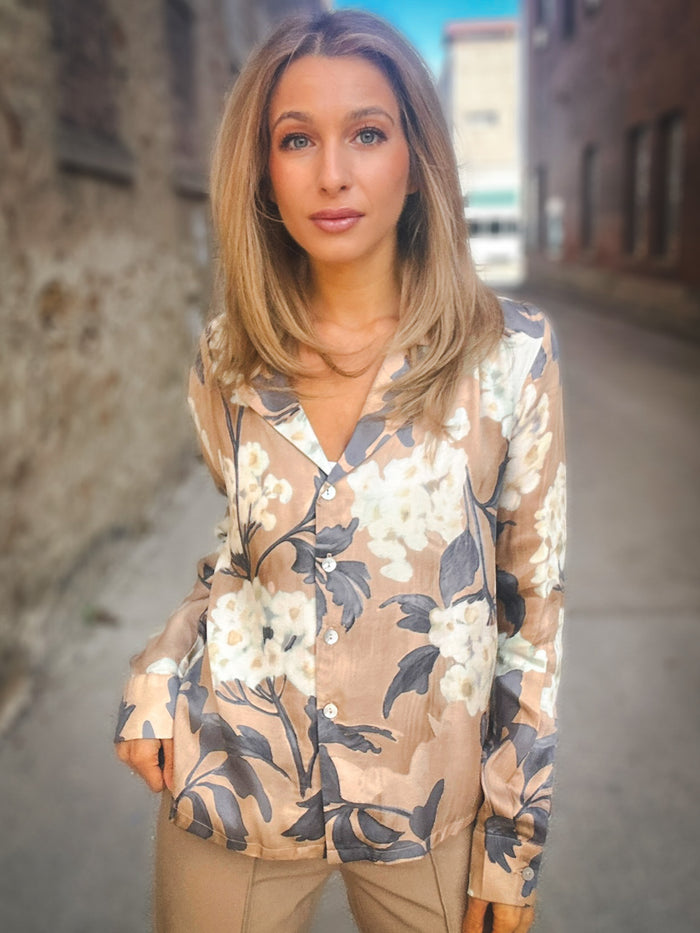 Karen Kane Polished Bloom Blouse