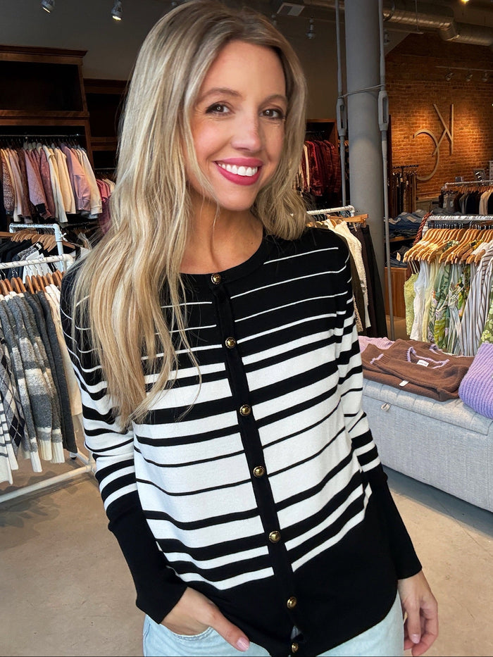 Karen Kane Stripe Season Cardigan