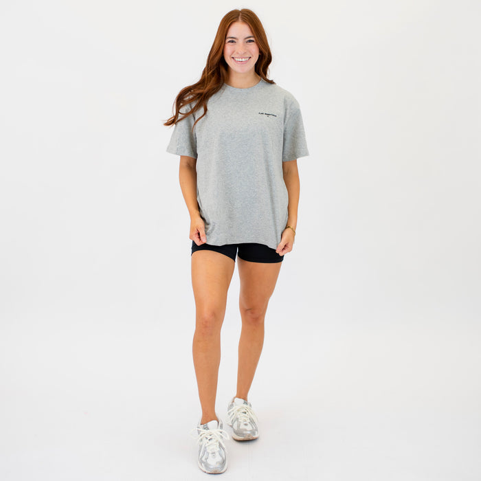 Karma Crewneck Tee - Heather Gray
