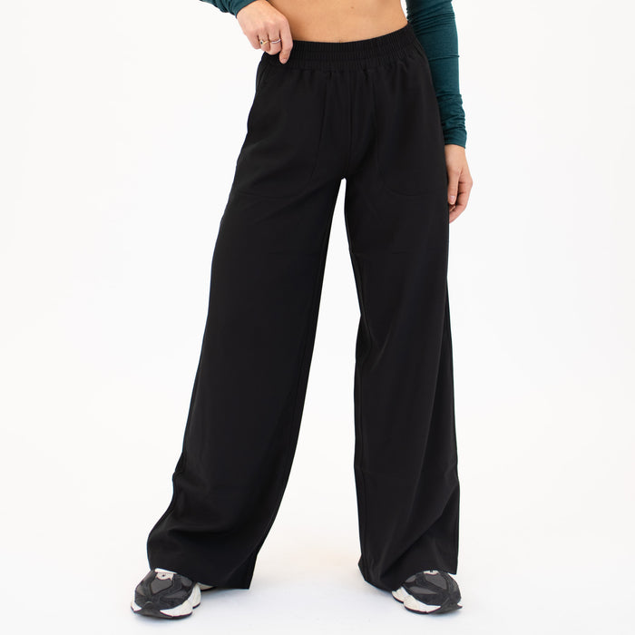 Wide Leg Athletic Pant - Keep Up - Black