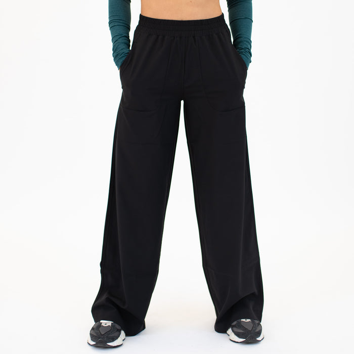 Wide Leg Athletic Pant - Keep Up - Black