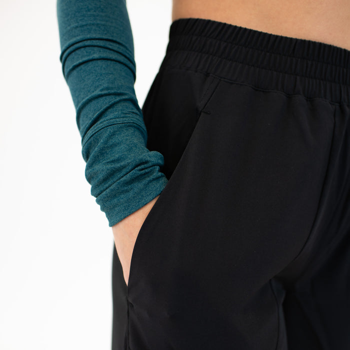 Wide Leg Athletic Pant - Keep Up - Black