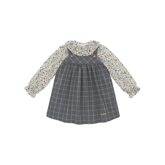 Khardal Antracite Girl 2-piece Overall Set