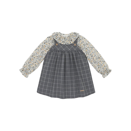 Khardal Antracite Girl 2-piece Overall Set
