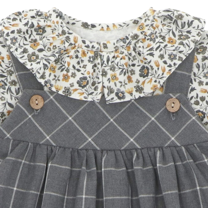 Khardal Antracite Girl 2-piece Overall Set