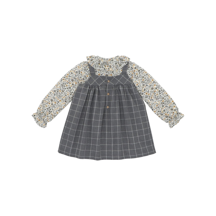 Khardal Antracite Girl 2-piece Overall Set