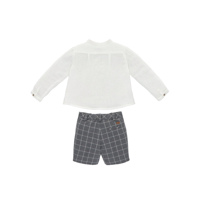 Khardal Antracite Grey Boy 2-pc Shirt set