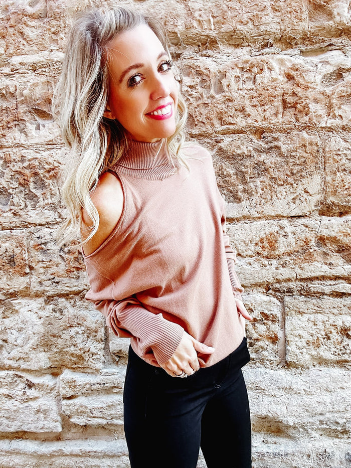 KLD Sweater Season Cold Shoulder Sweater