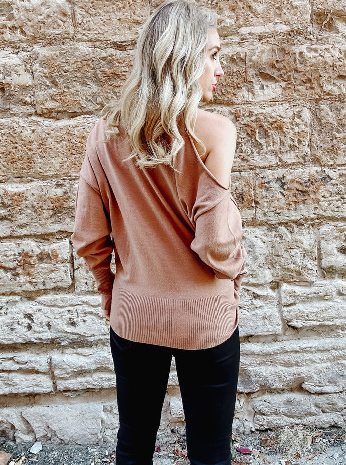KLD Sweater Season Cold Shoulder Sweater